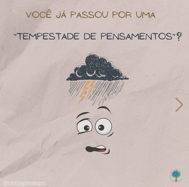 Ilustração de uma cabeça com engrenagens e flores, representando pensamentos e emoções.